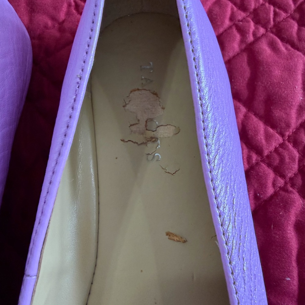 TALBOTS FRANCESCA CHAINLINK DRIVING MOCCASINS - PEBBLED LEATHER SIZE 9.5 - Picture 4 of 11